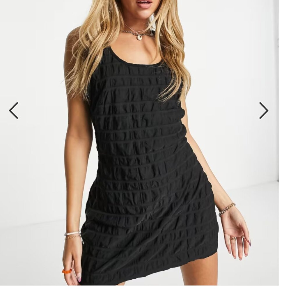 Weekday Scoop Neck Racer Back Mini Dress